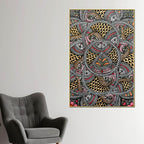 Traditional Madhubani Canvas Painting for Living Room Wall Decor