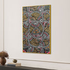Traditional Madhubani Canvas Painting for Living Room Wall Decor