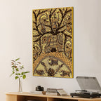 Traditional Madhubani Canvas Painting for Wall Decor