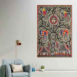 traditional-madhubani-canvas-painting-for-wall-decoration