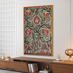 Traditional Madhubani Canvas Painting for Wall Decoration