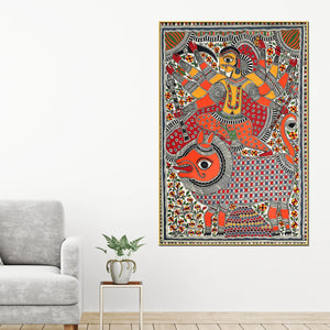 traditional-madhubani-devi-canvas-painting-for-ethnic-indian-wall-decor
