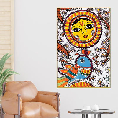 traditional-madhubani-sun-canvas-painting-home-wall-art
