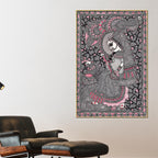 traditional-madhubani-woman-canvas-painting