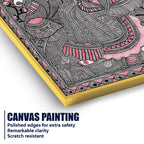 Traditional Madhubani Woman Canvas Painting