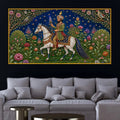 Traditional Mughal King Floating Frame Crystal Wall Painting