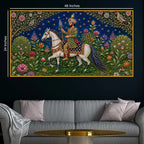 Traditional Mughal King Floating Frame Crystal Wall Painting