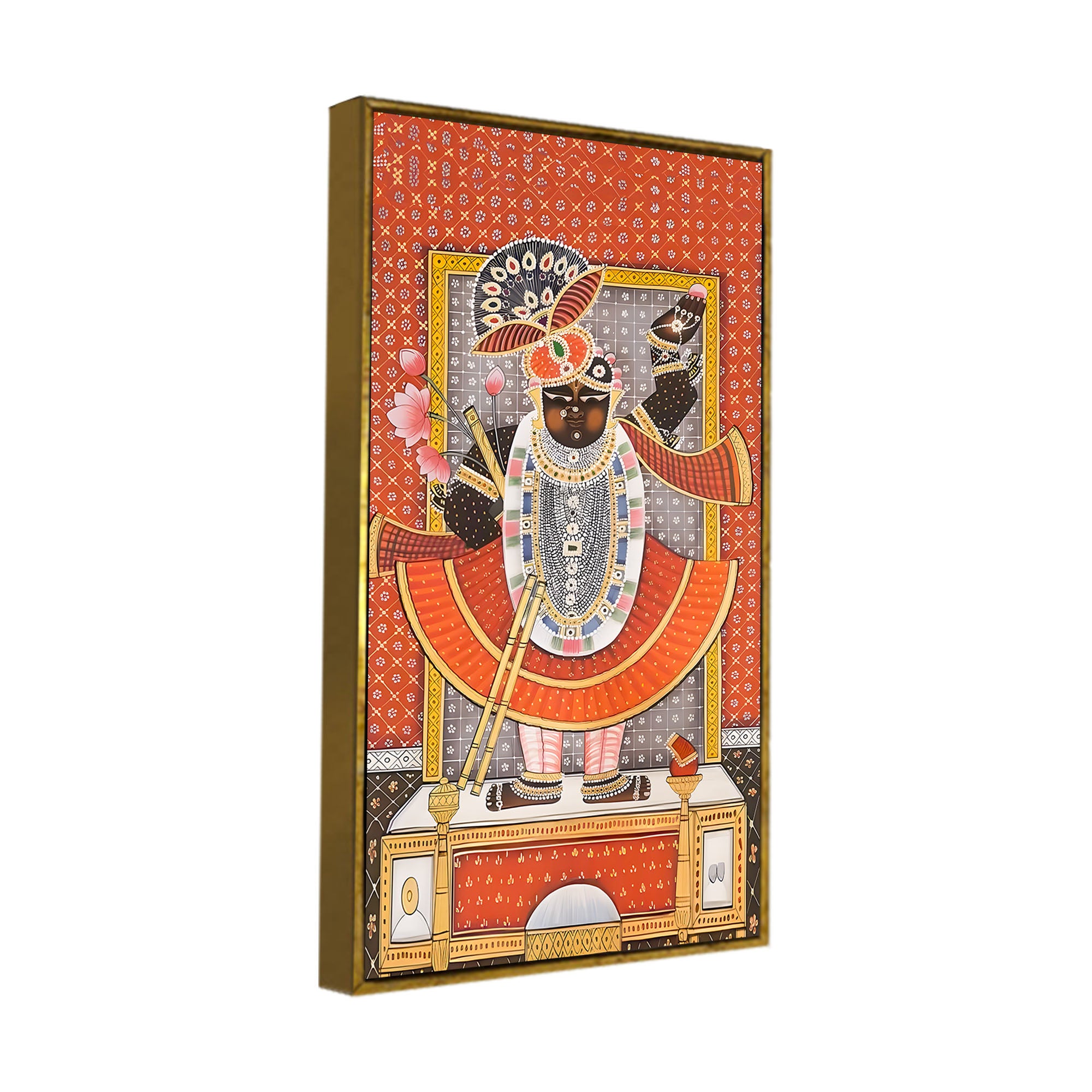 Traditional Nathdwara Shrinathji Canvas Painting | Indian Devotional Wall Art