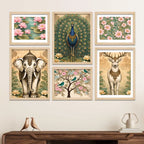 Traditional Nature Wall Art Frame Set of 6