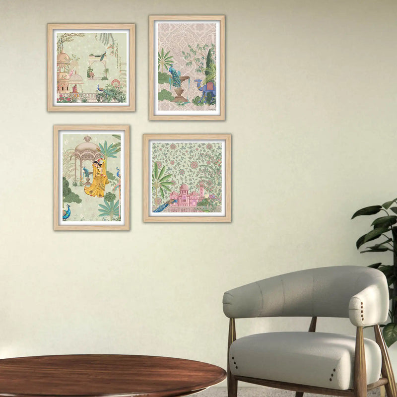 Traditional Palace Wall Art Frame Set of 4
