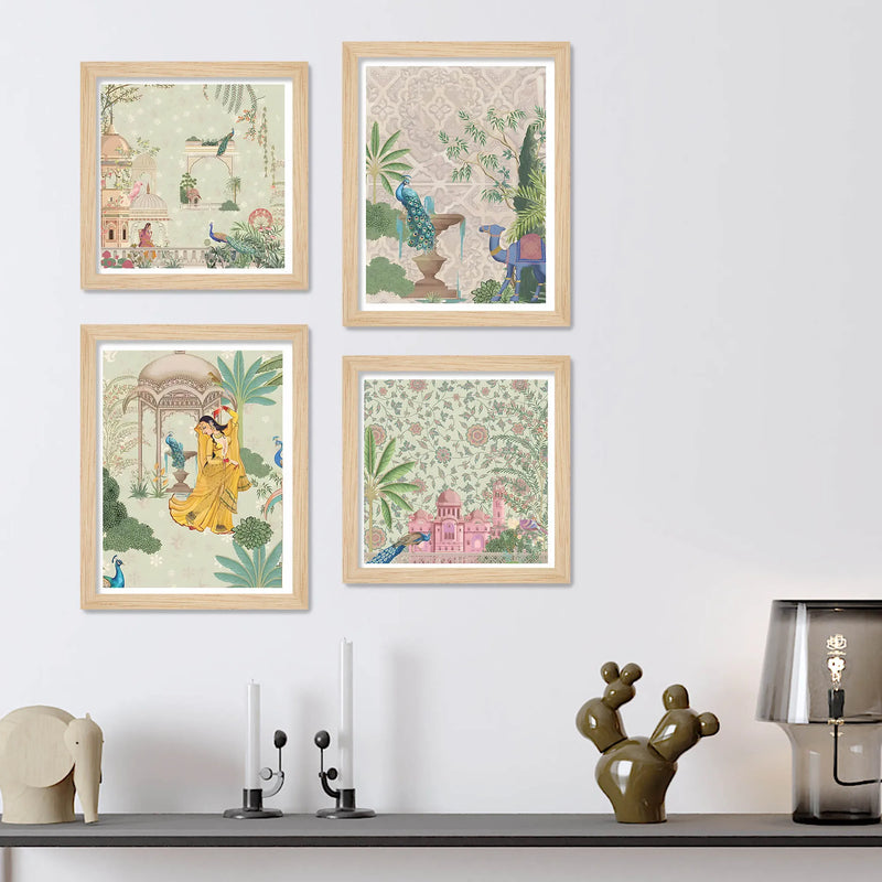 Traditional Palace Wall Art Frame Set of 4