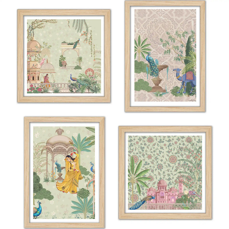 Traditional Palace Wall Art Frame Set of 4
