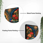 Traditional Peacock Floral Garden Canvas Wall Art Painting