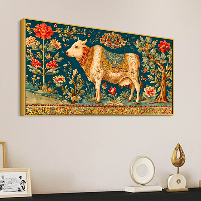 Traditional Pichwai Cow Canvas Painting | Traditional Indian Wall Art