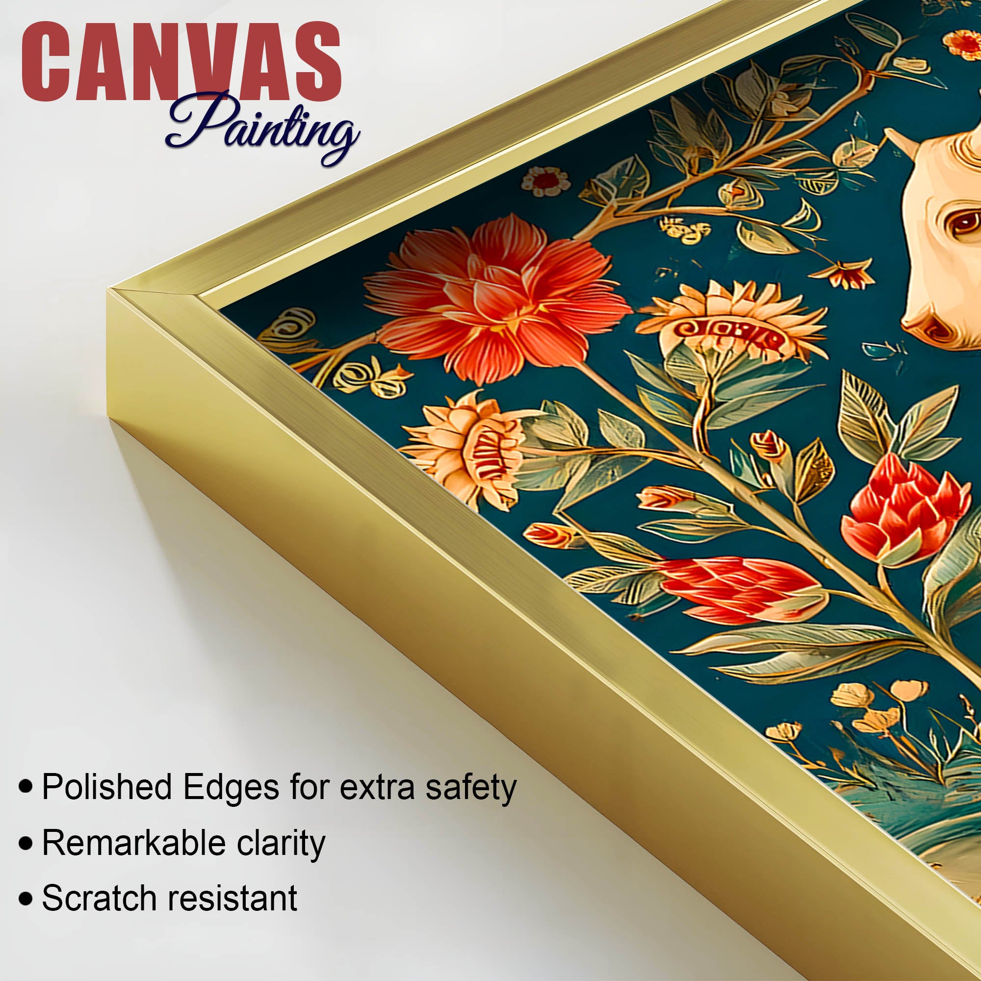 Traditional Pichwai Cow Canvas Painting | Traditional Indian Wall Art