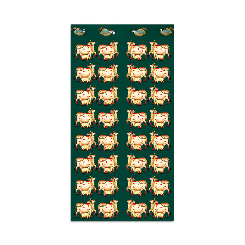 Traditional Pichwai Cow Canvas Wall Art | Ethnic Indian Décor Painting