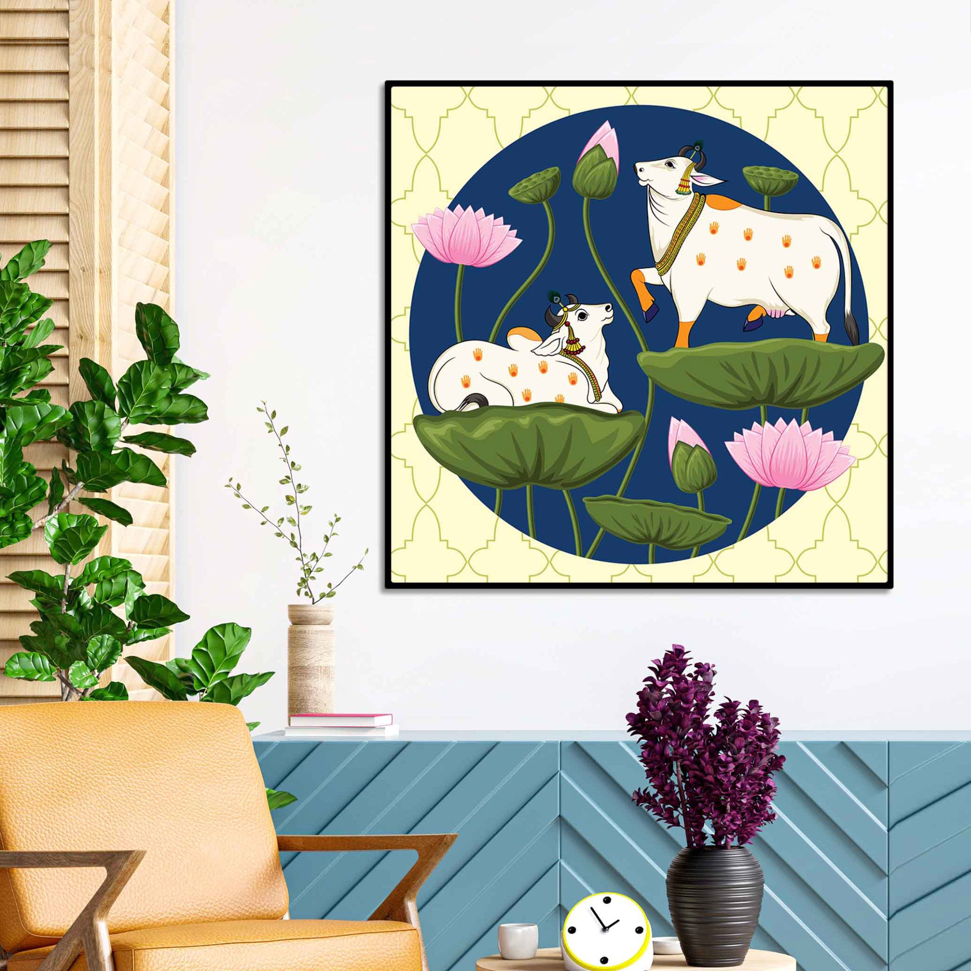 Traditional Pichwai Gau Mata Painting |Indian Home Décor