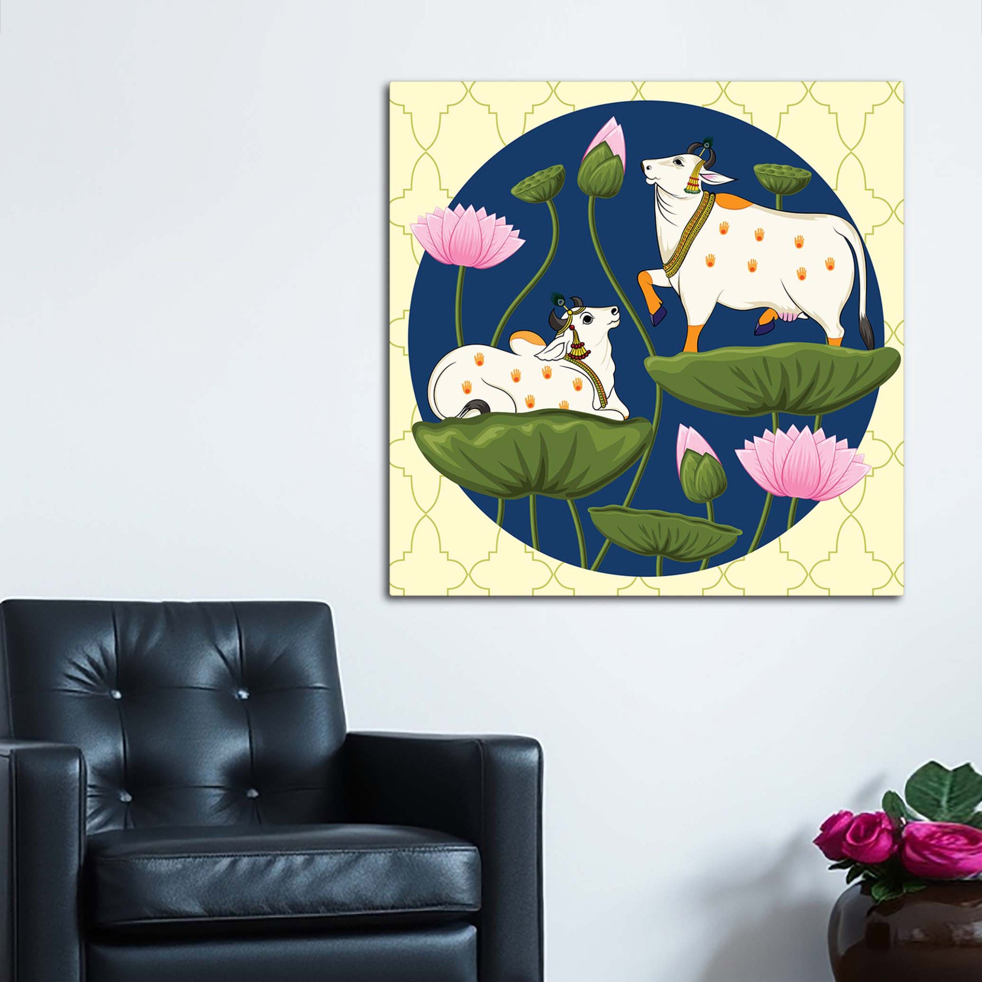 Traditional Pichwai Gau Mata Painting |Indian Home Décor