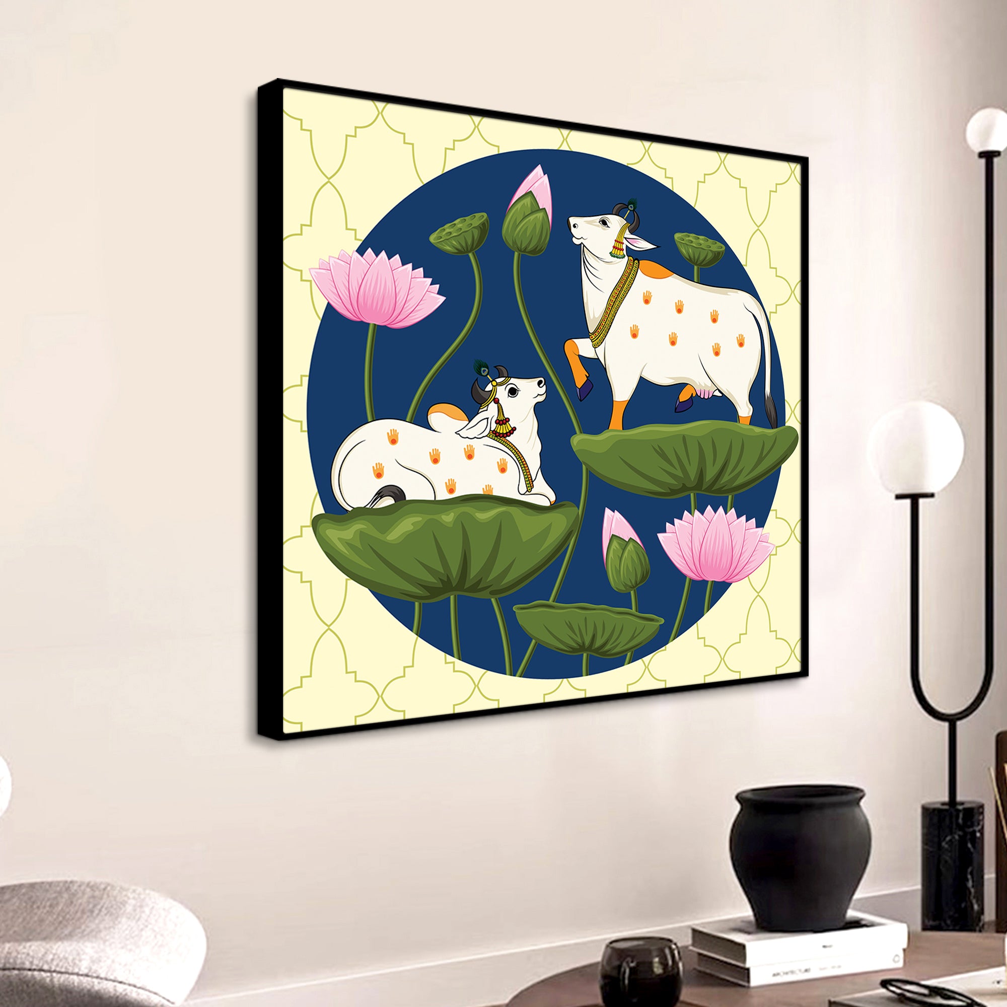 Traditional Pichwai Gau Mata Painting |Indian Home Décor