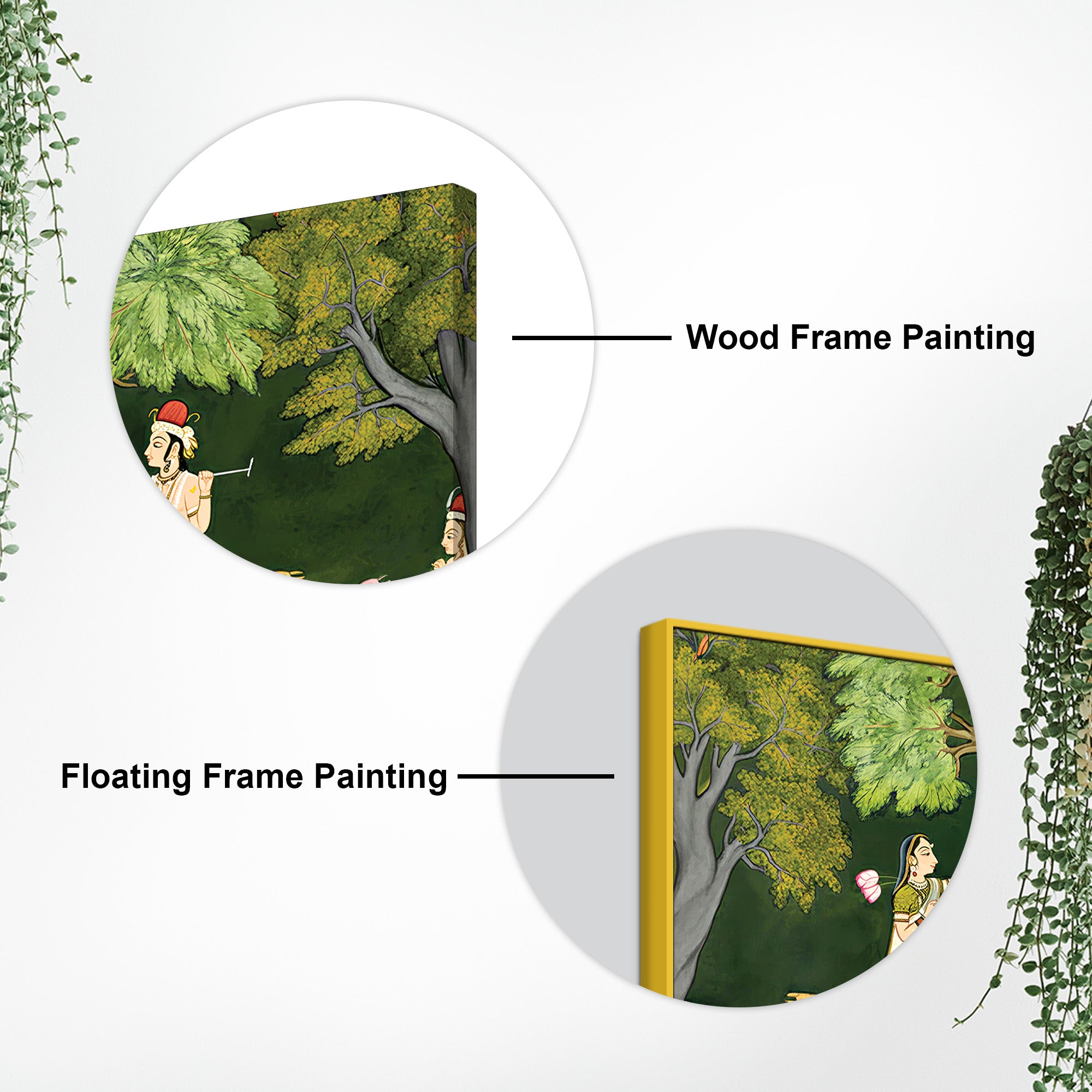 Traditional Pichwai Krishna with Gopis Canvas Wall Painting