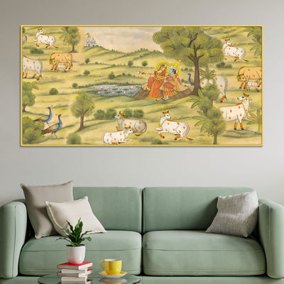 traditional-pichwai-radha-krishna-with-kamdhenu-cows-painting-ethnic-spiritual-wall-decor