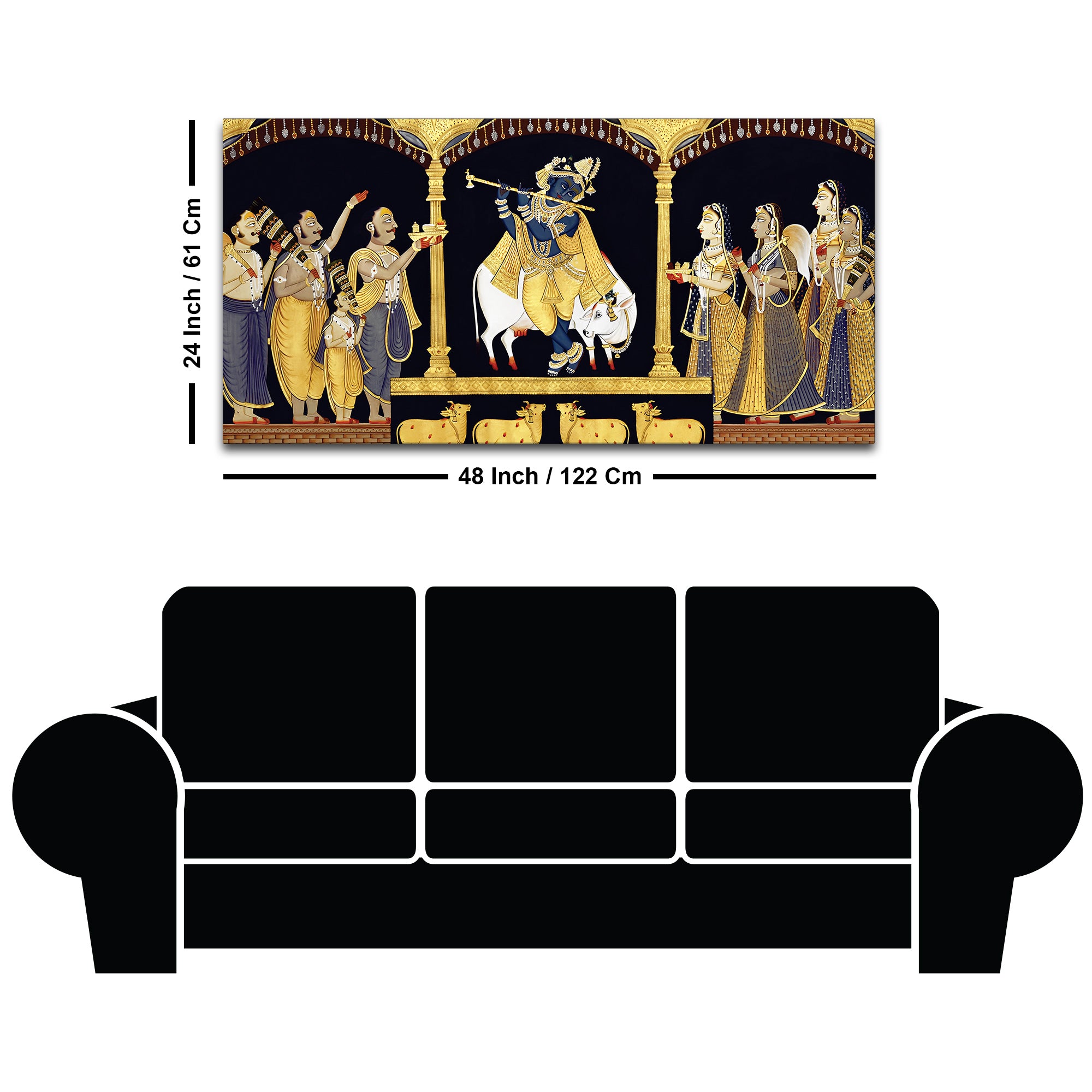 Traditional Pichwai Shrinathji Wall Art Premium Painting