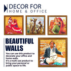 Traditional Rajasthani Culture Wooden Wall Frame Set of Four