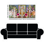 Traditional Shreenathji Temple Scene Pichwai Canvas Wall Painting