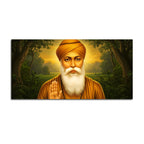 Traditional Sikh Guru Nanak Dev Ji Wall Painting for Pooja Room