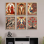 Traditional Style Decorative Wall Frame Set of Six