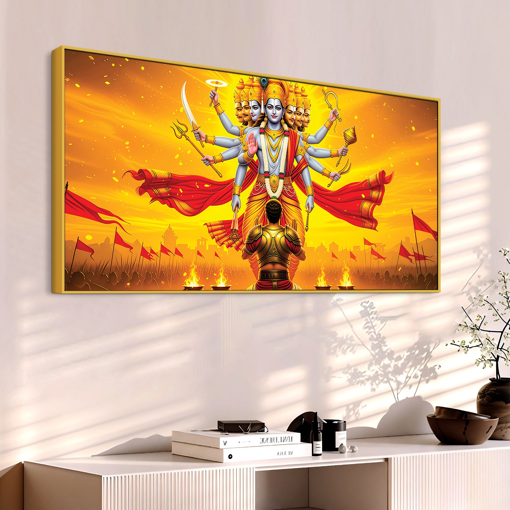 Traditional Vishvarupa Divine Wall Painting on Premium Canvas