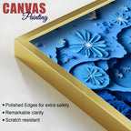 Tranquil Blue Dome and Deep Floral Garden 3D Canvas Wall Painting