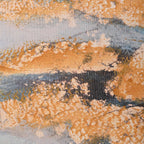 Tranquil Depths Abstract Hand Painted Wall Painting with Floating Frame