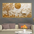 Tranquil White Stag in Alpine Landscape 3D Canvas Wall Painting