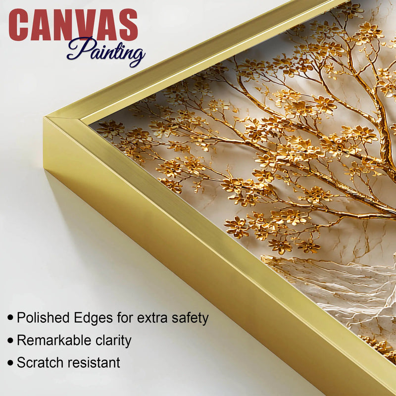 Tranquil White Stag in Alpine Landscape 3D Canvas Wall Painting