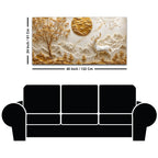 Tranquil White Stag in Alpine Landscape 3D Canvas Wall Painting