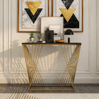 trapezoid-design-console-table-with-golden-metal-finish