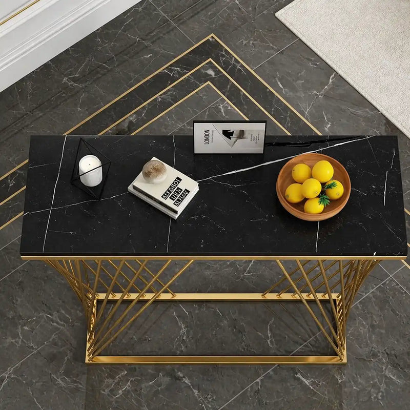 trapezoid-design-console-table-with-golden-metal-finish