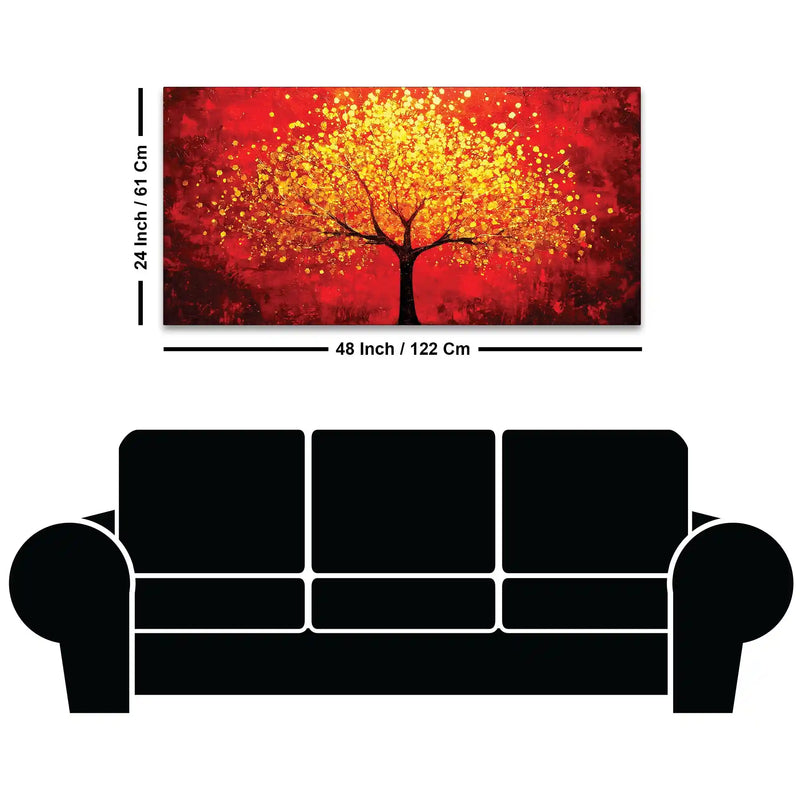 Tree Abstract Canvas Painting for Home & Office Decor