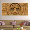 Tree of Life and Sacred Wildlife Luxury 3D Canvas Wall Painting