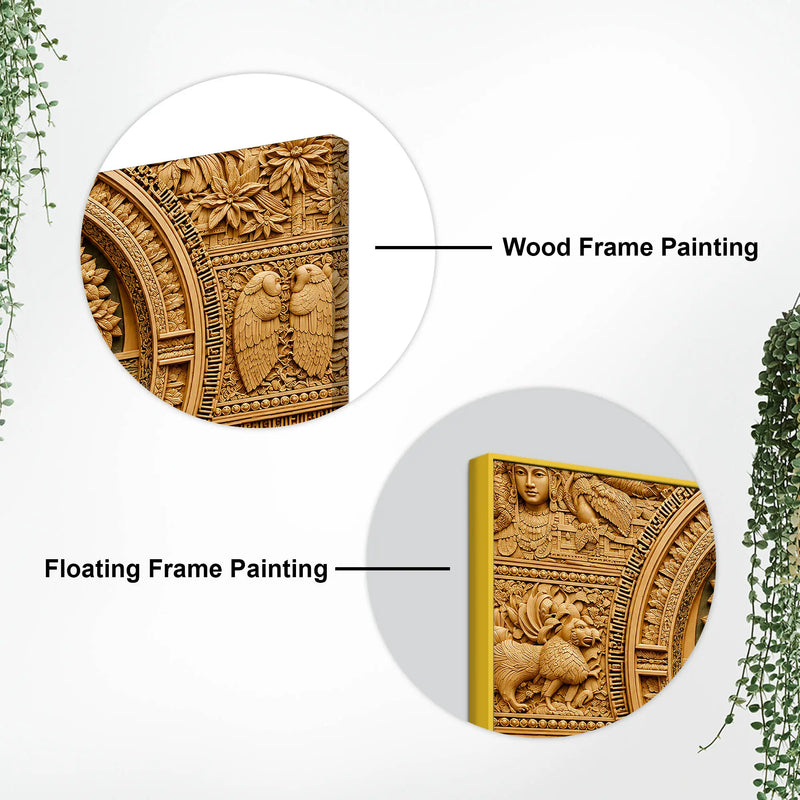 Tree of Life and Sacred Wildlife Luxury 3D Canvas Wall Painting