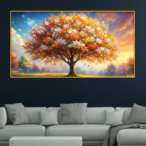 Tree of Life Crystal Glass Painting for Nature Décor