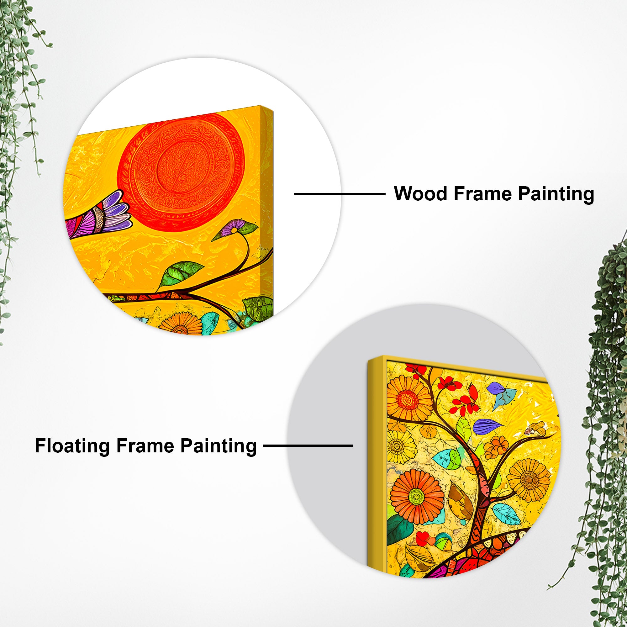 Trendy Colorful Bird Canvas Wall Painting for Modern Homes