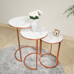 Trio Copper Premium Coffee Tables Set of 3