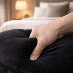 tufted-black-color-rounded-storage-ottoman