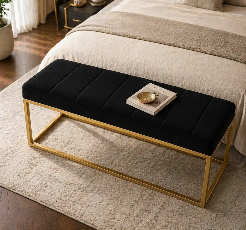 tufted-black-velvet-bench-with-sleek-gold-metal-legs-ottoman