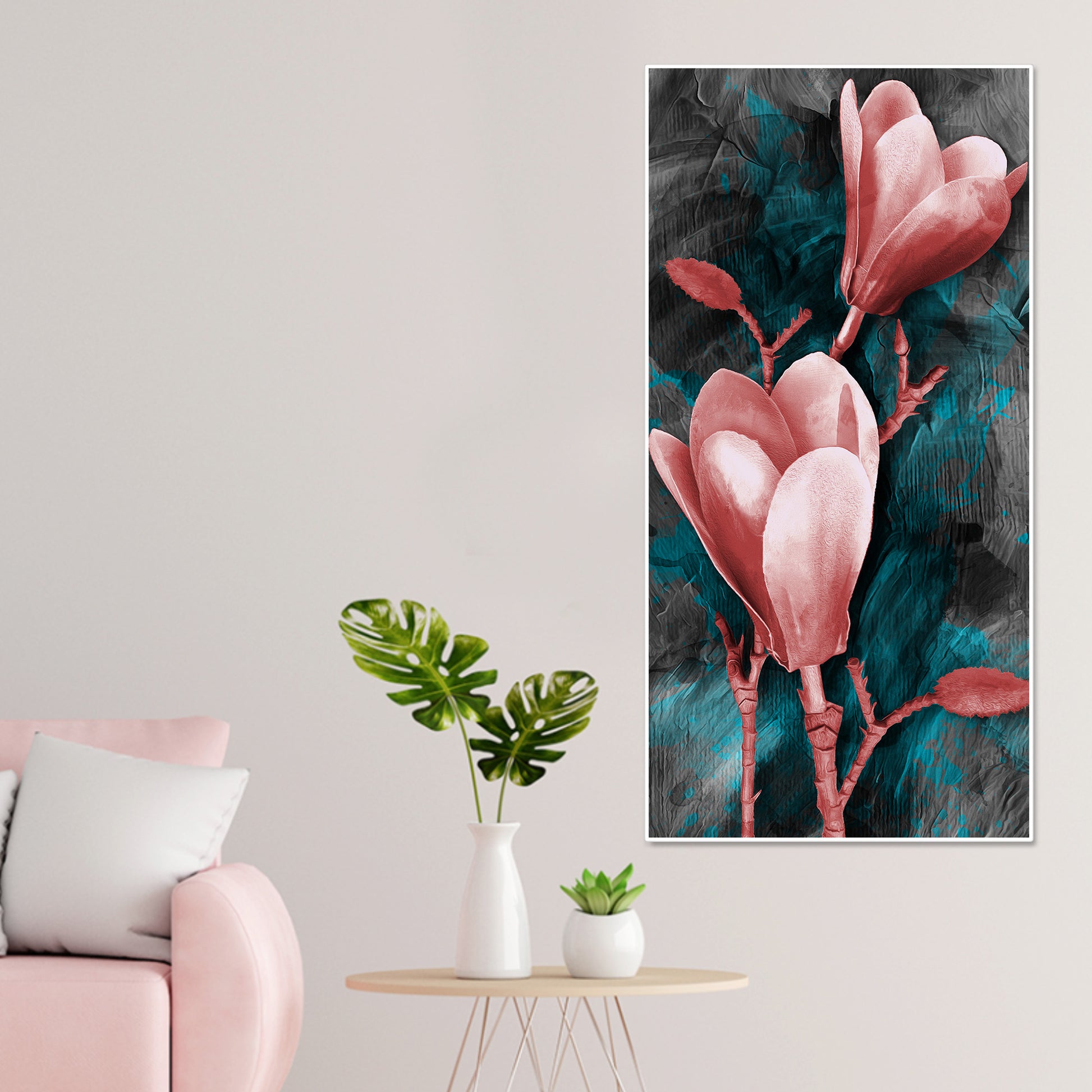 Tulips Flower Canvas Wall Hanging