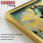 Two Artistic Running Horses Abstract Canvas Wall Painting for Home & Office