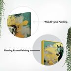Two Artistic Running Horses Abstract Canvas Wall Painting for Home & Office