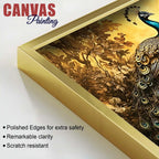 Two Classical Peacocks In a Vintage Forest Canvas Wall Painting